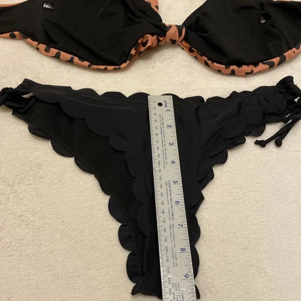 SHEIN Brown and Black Animal Print Bikini Set